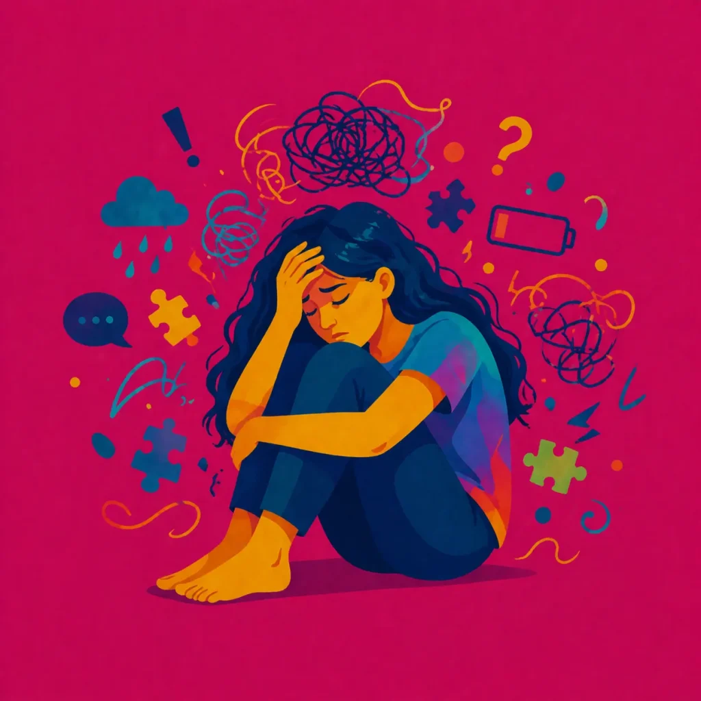 femme prostrée neuroatypie burnout